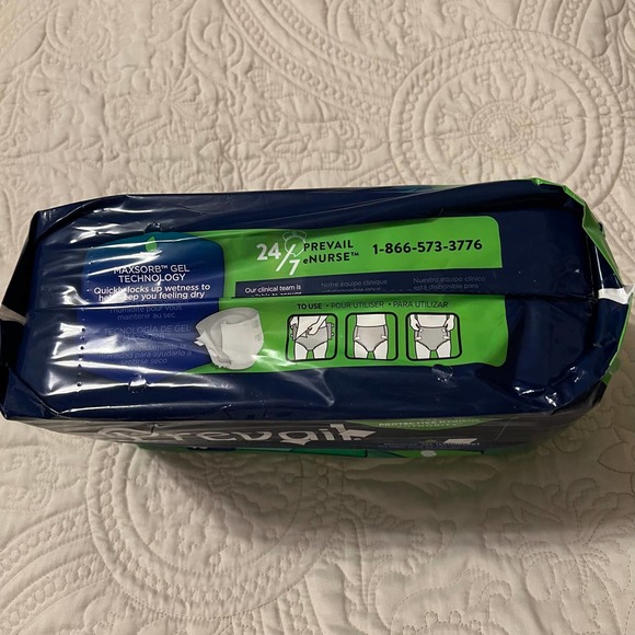 Prevail Incontinence Briefs, Maximum Absorbency - Youth 15"-22", Disposable. - Picture 1 of 5